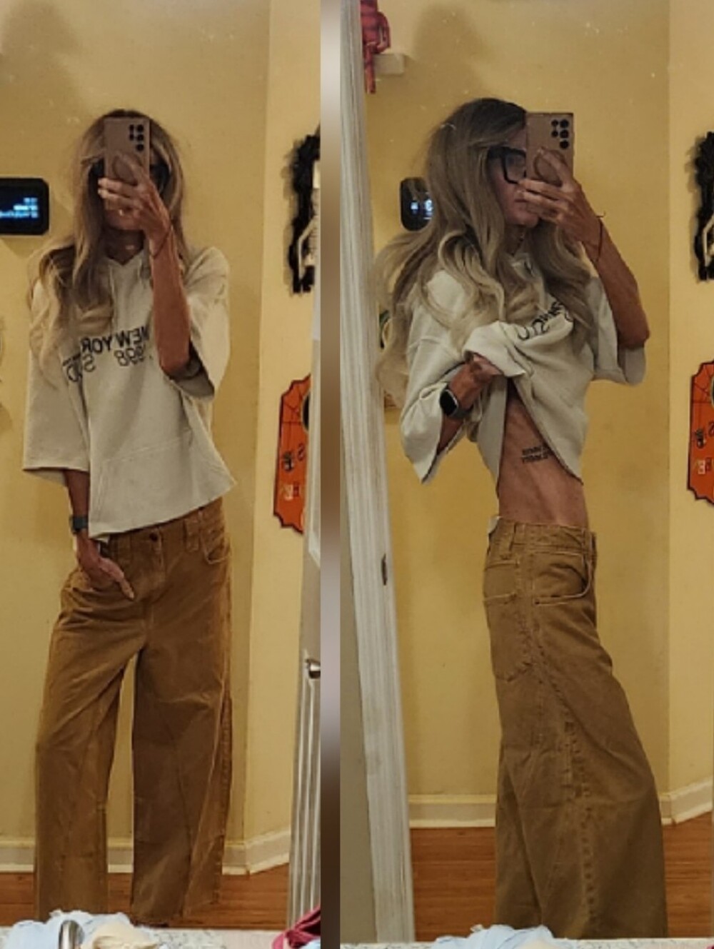 Free People We The Free Chill Vibes Wide Leg Jeans 90s